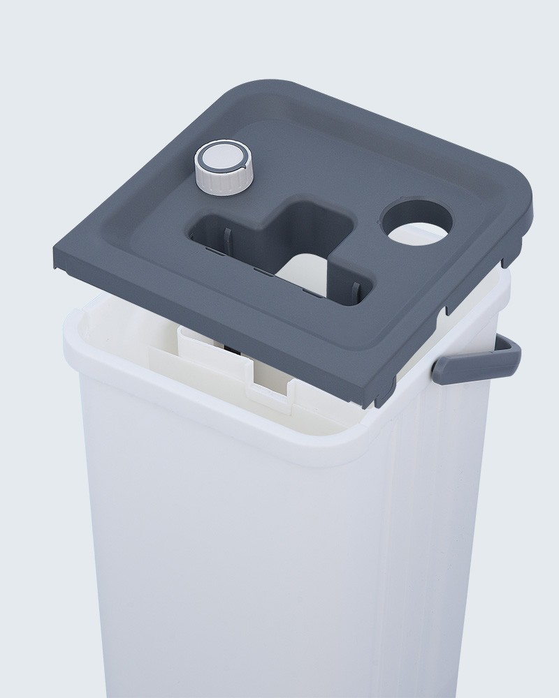 Zestaw wiader do mopa do oddzielania czystej i brudnej wody