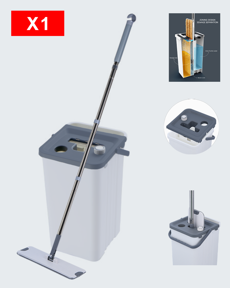 Zestaw wiader do mopa do oddzielania czystej i brudnej wody